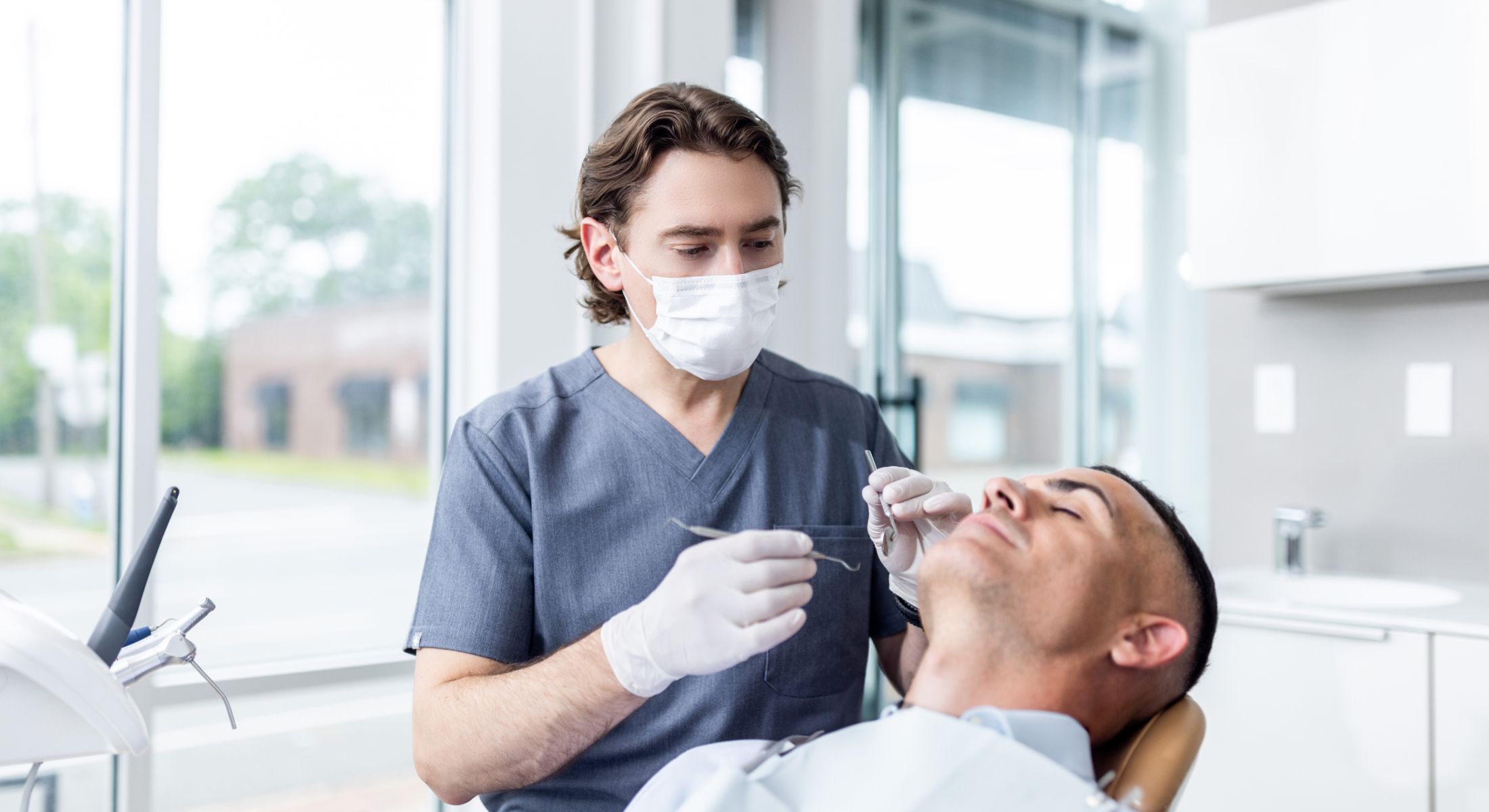 Dr. Szabela with patient